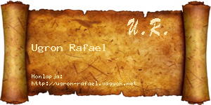 Ugron Rafael névjegykártya